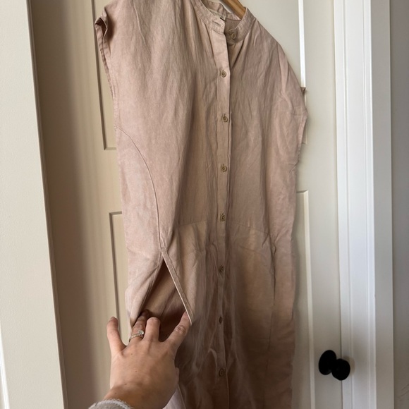 Eileen Fisher Tencel & Linen Button Front Casual Dress size Medium - Picture 5 of 10